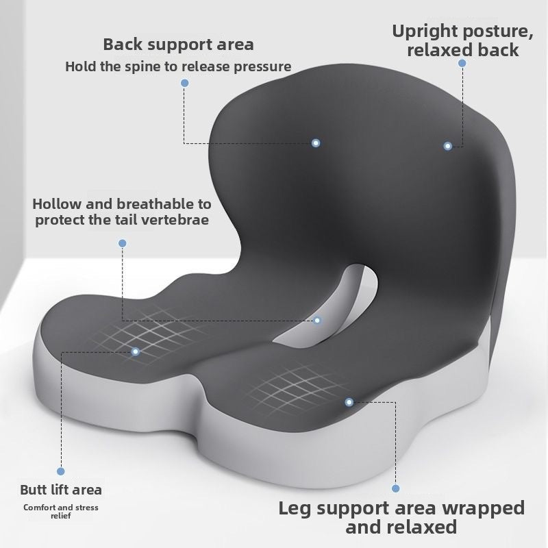 Memory foam one-piece seat cushion backrest