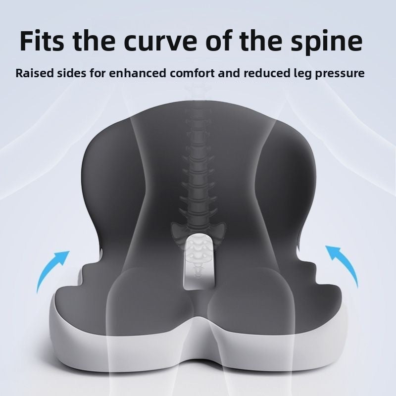 Memory foam one-piece seat cushion backrest