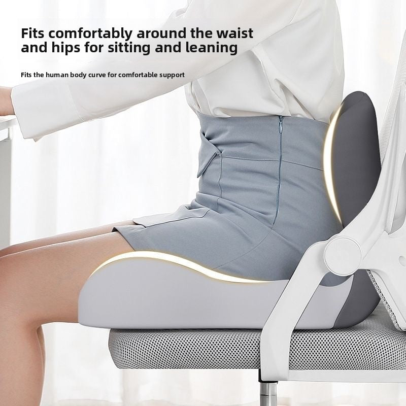 Memory foam one-piece seat cushion backrest